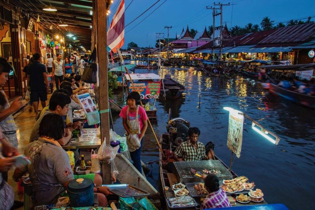Floating market in Bangkok